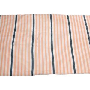 J Crew 100% Wool Scarf Striped Peach White Blue